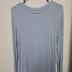 A New Day Sky Blue Crew Neck Top